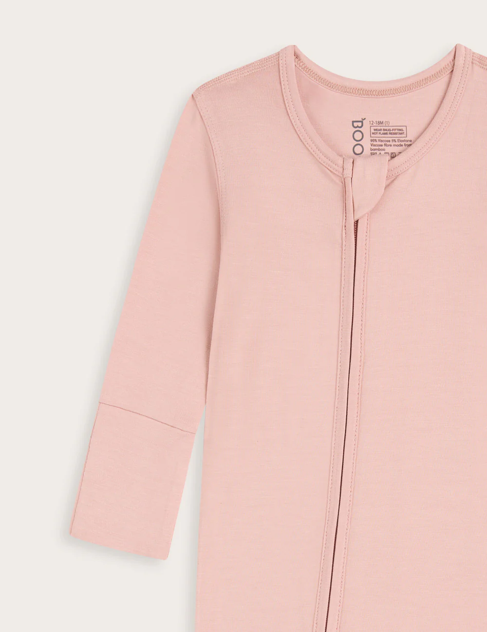 Baby Long Sleeve Romper - Dusty Pink - Image 3