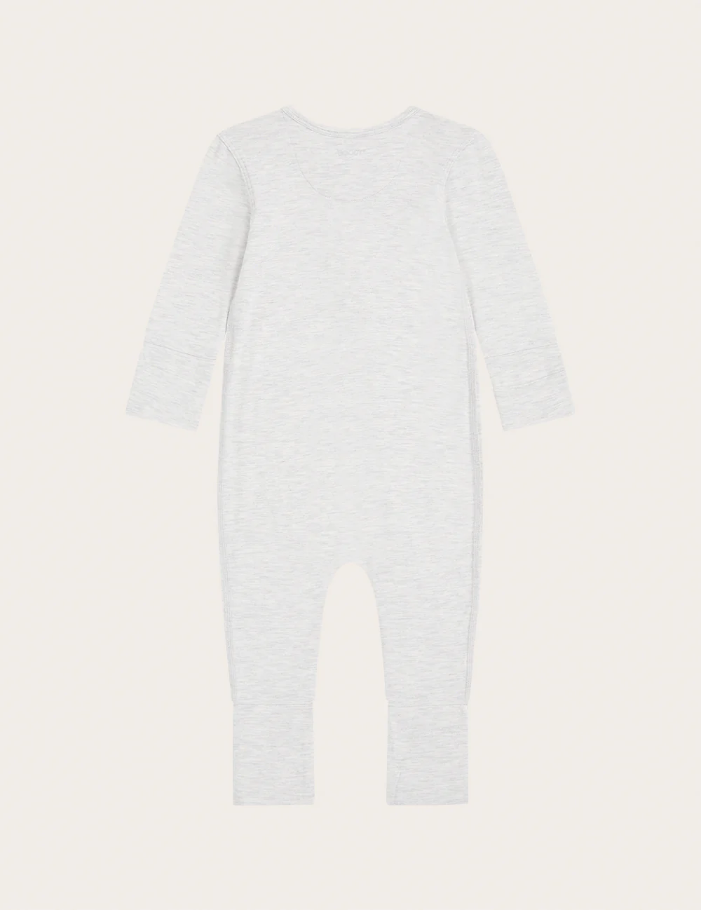 Baby Long Sleeve Romper - Heather Grey - Image 2