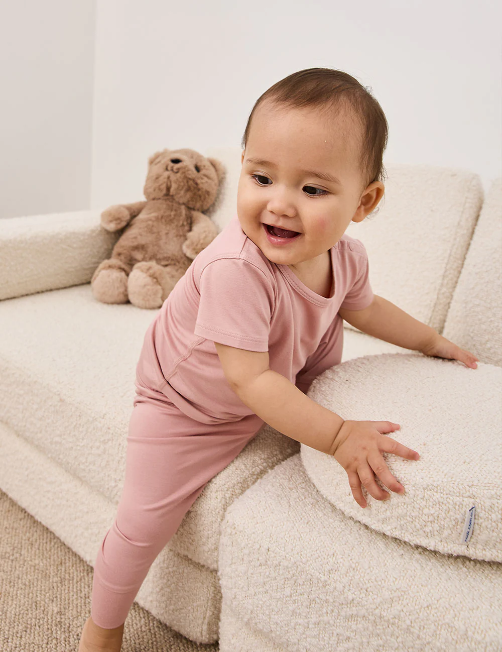 Baby Short Sleeve T-Shirt - Dusty Pink - Image 4