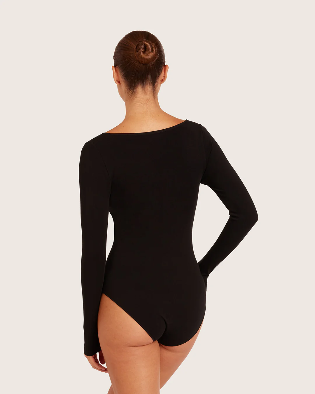 Base Layer Long Sleeve Bodysuit - Black - Image 4