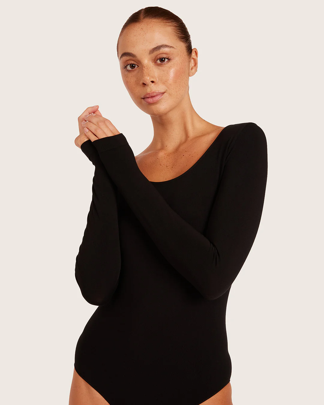 Base Layer Long Sleeve Bodysuit - Black - Image 5
