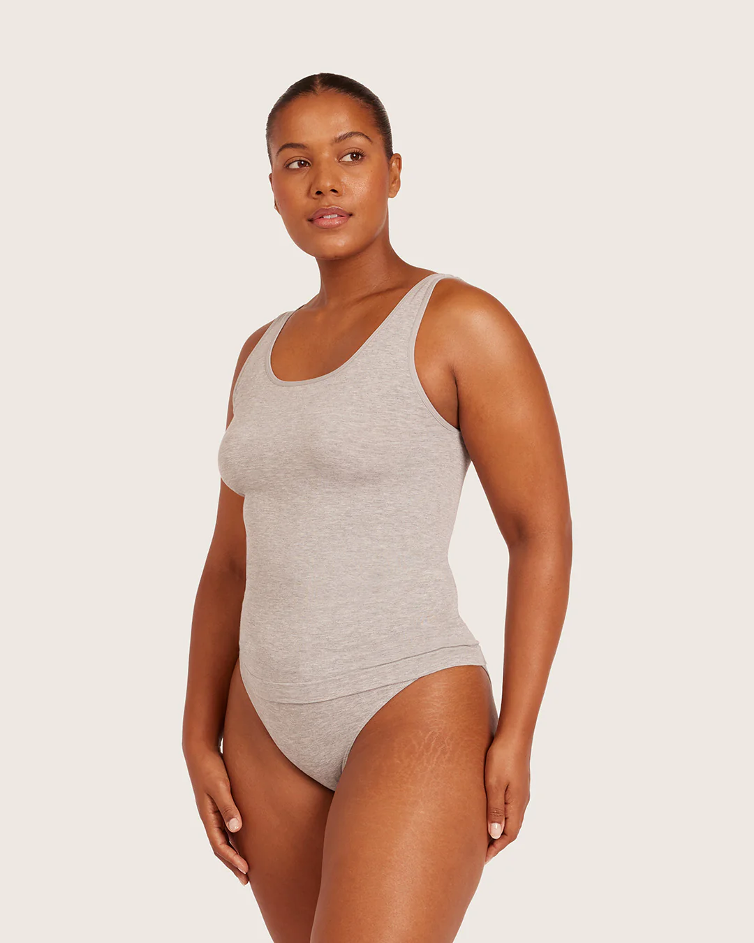 Base Layer Tank Top - Light Grey Marl - Image 9