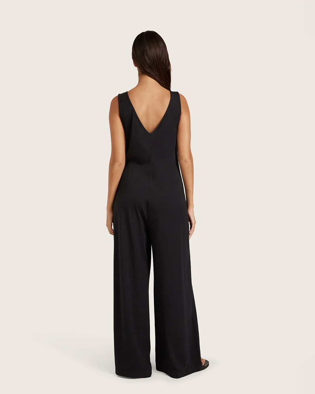 Boat Neck Jumpsuit - Black - Image 19