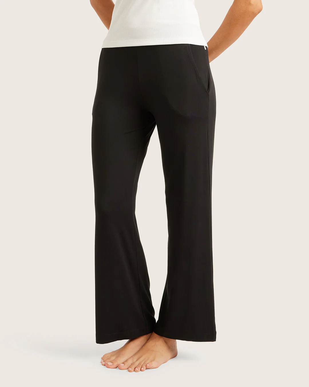 Downtime Wide Leg Lounge Pants - Black - Image 3