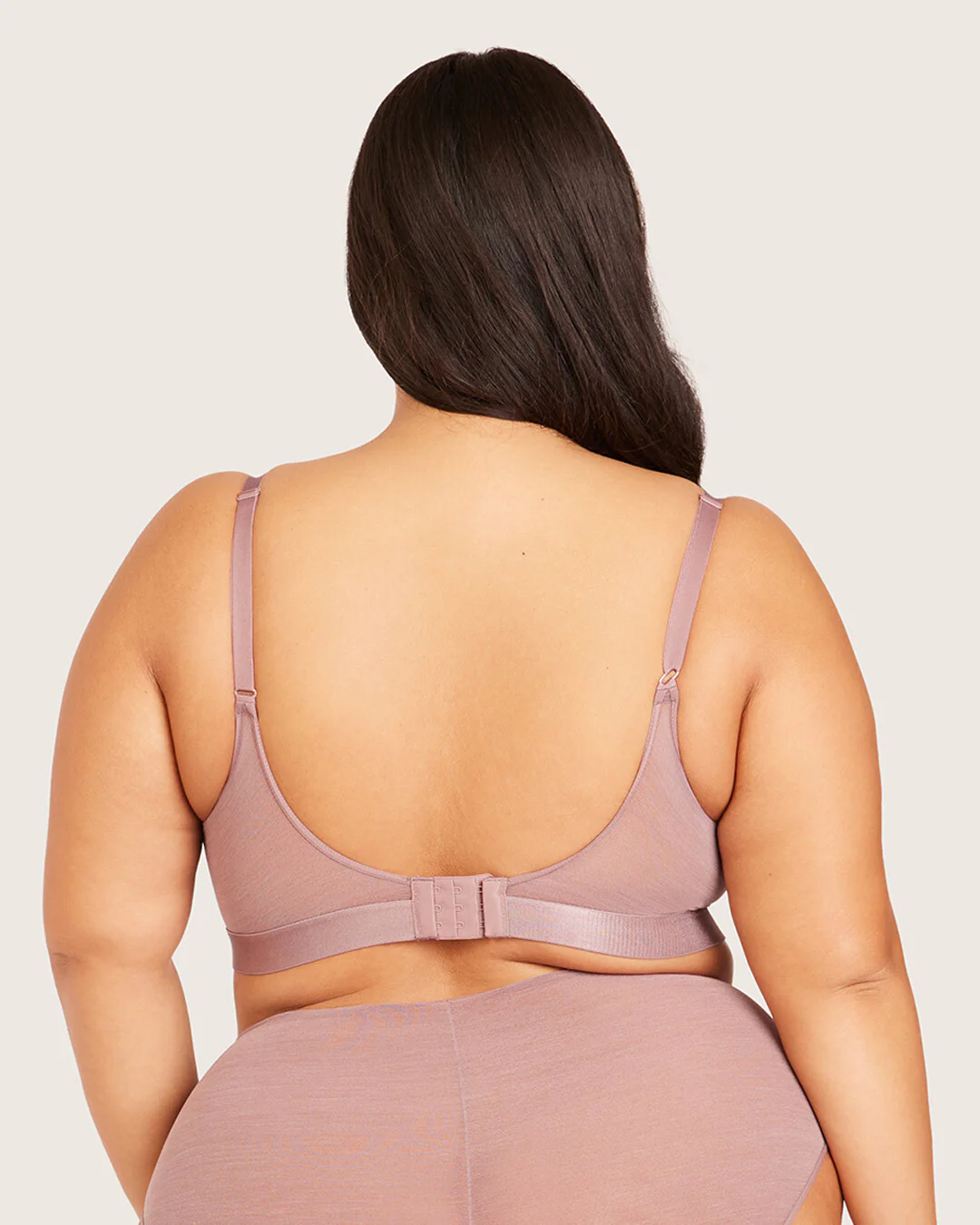FreeMesh Full Bust Wireless Bra - Mauve - Image 7