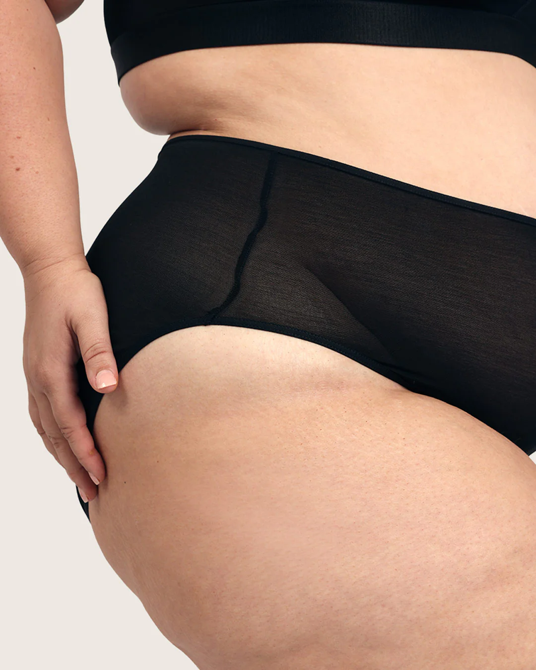 FreeMesh High-Cut Full Briefs - Black - Image 16