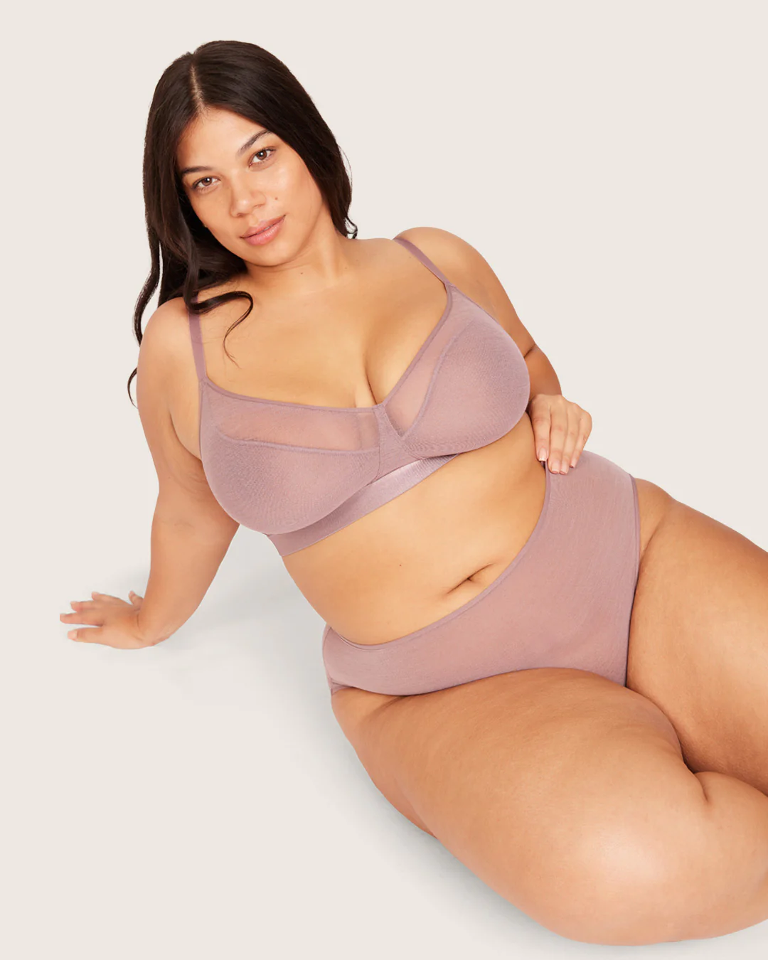 FreeMesh High-Cut Full Briefs - Mauve - Image 18