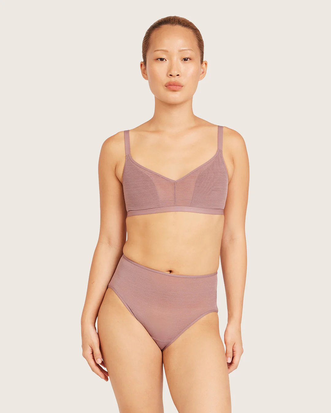 FreeMesh High-Cut Full Briefs - Mauve - Image 5