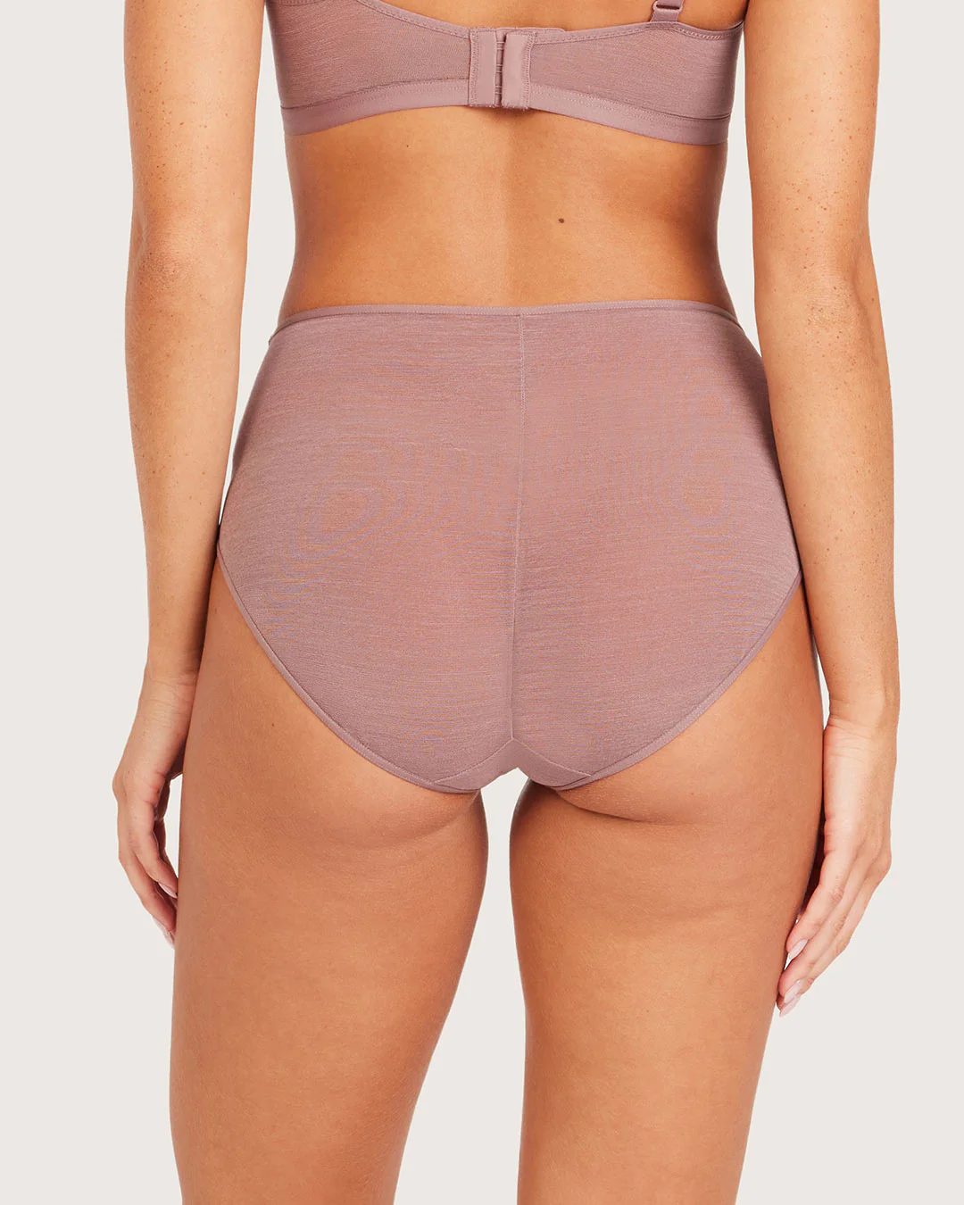 FreeMesh High-Cut Full Briefs - Mauve - Image 8