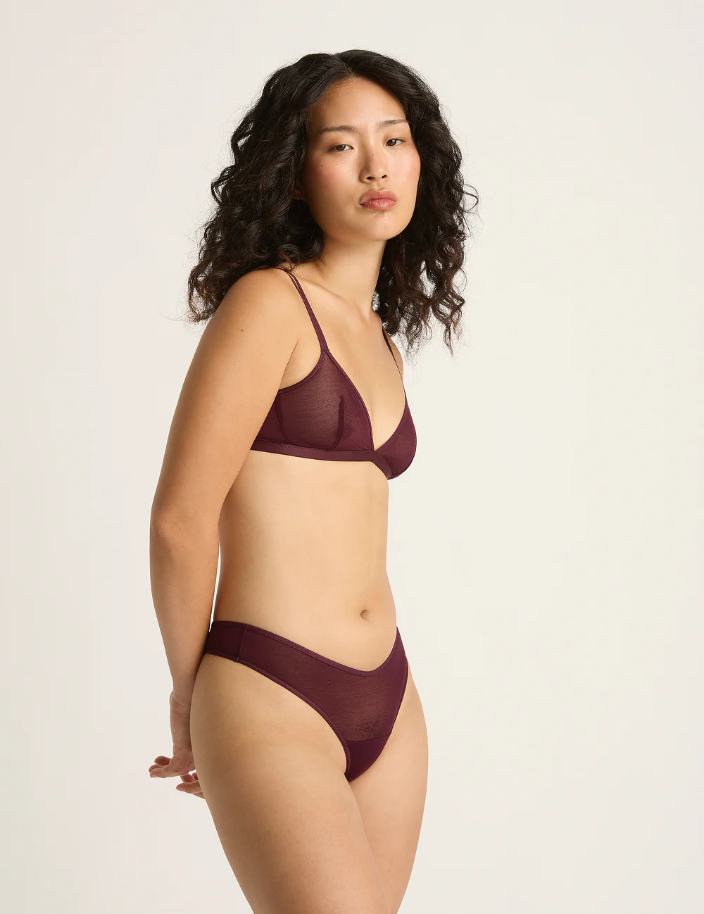 FreeMesh Triangle Bralette - Fig - Image 9