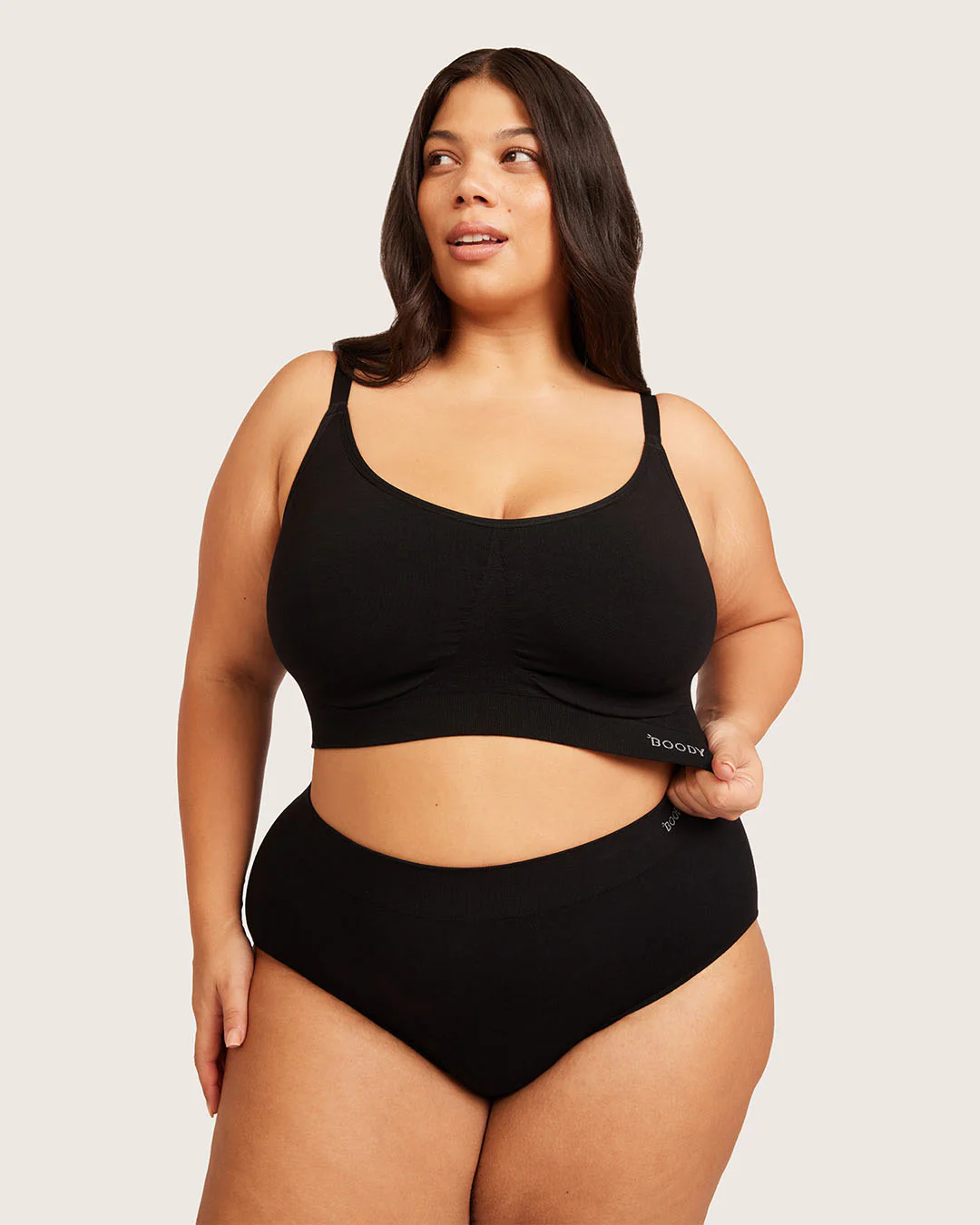 Full Bust Wireless Bra - Black - Image 17