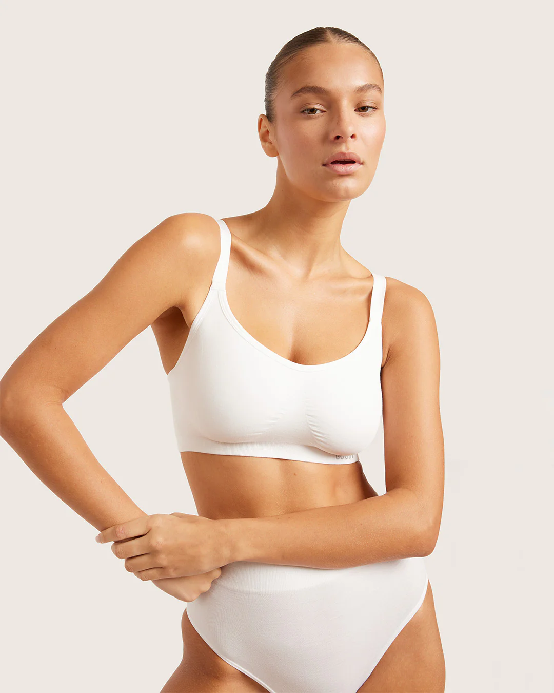 Full Bust Wireless Bra - White - Image 6