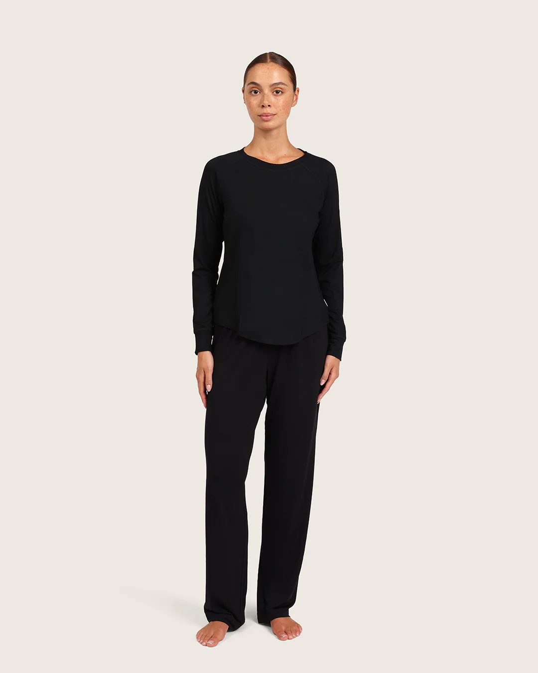 Goodnight Raglan Sleep Top - Black - Image 5