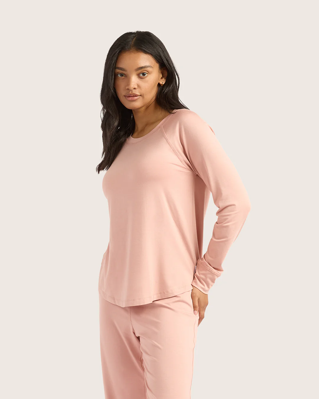 Goodnight Raglan Sleep Top - Dusty Pink - Image 9