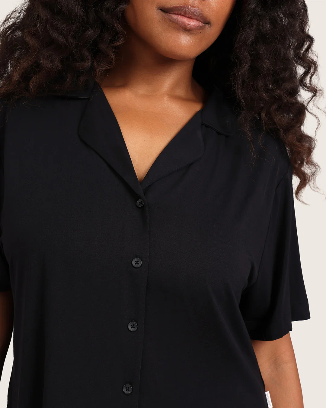 Goodnight Short Sleeve Sleep Shirt - Black - Image 10