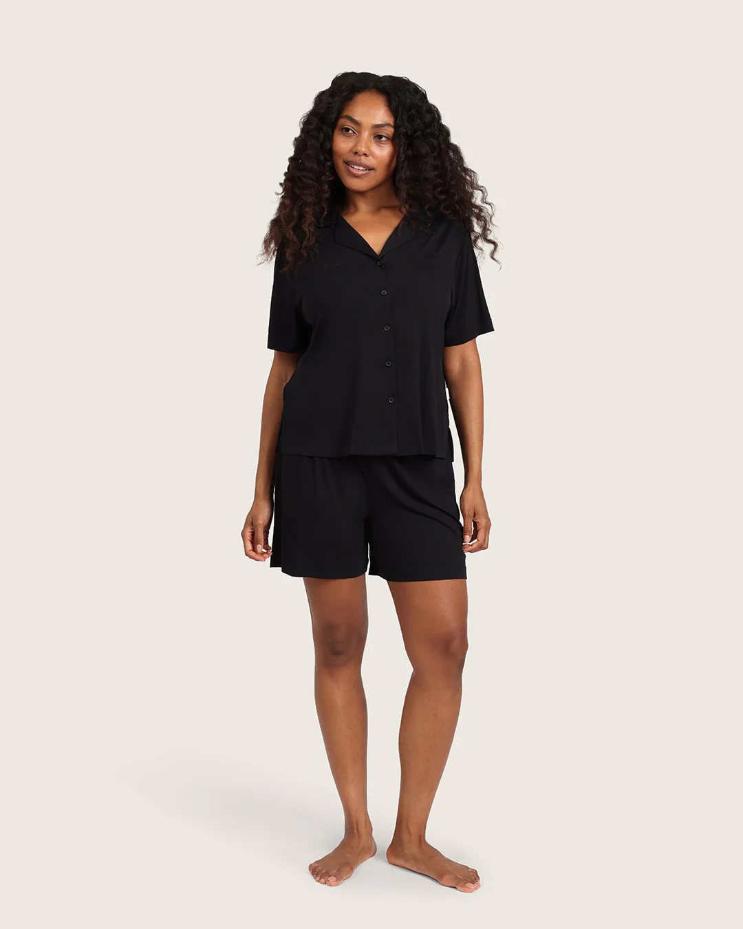 Goodnight Short Sleeve Sleep Shirt - Black - Image 12