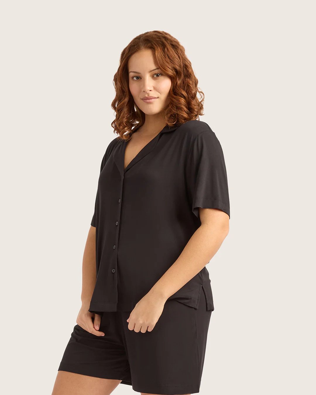 Goodnight Short Sleeve Sleep Shirt - Black - Image 14