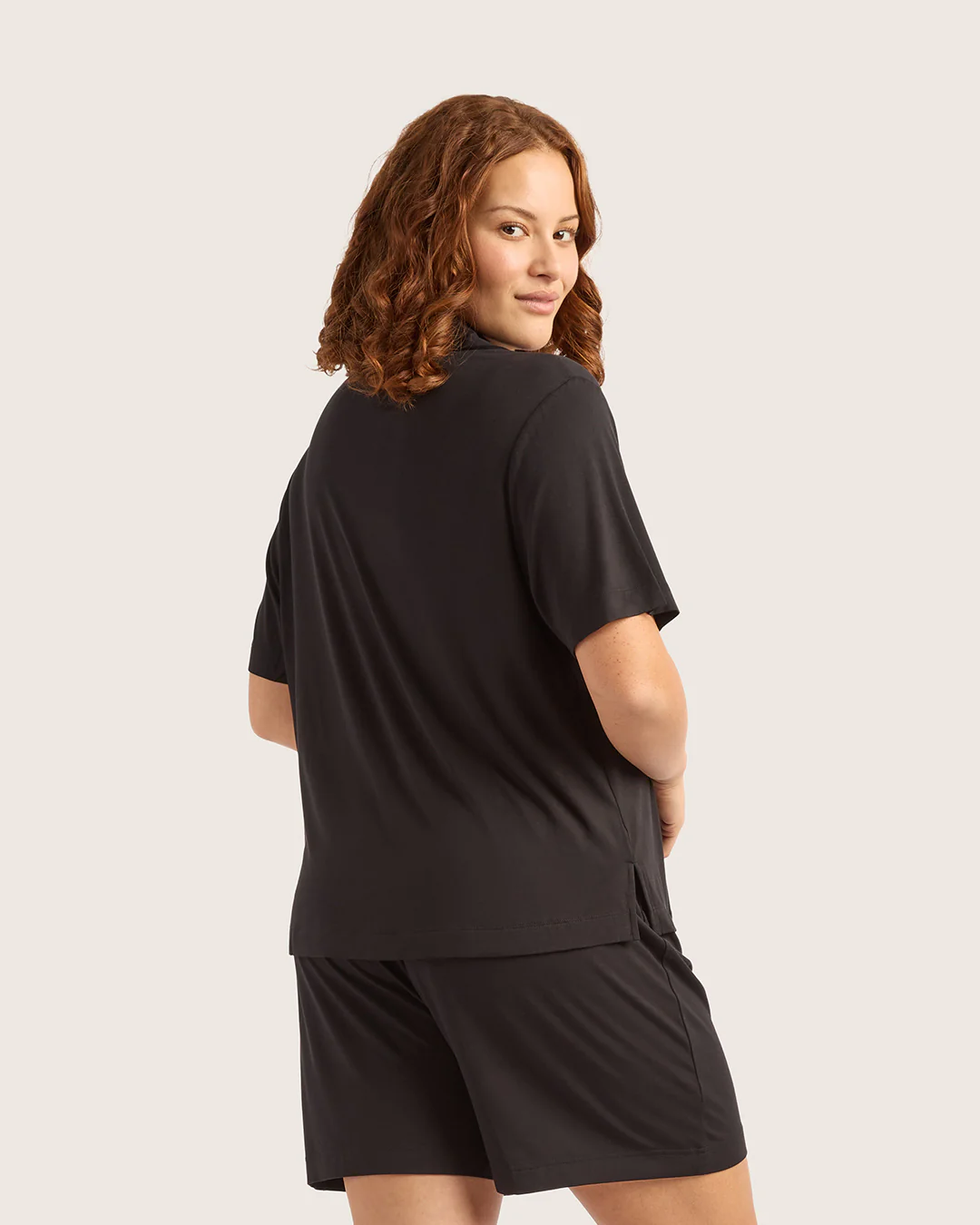 Goodnight Short Sleeve Sleep Shirt - Black - Image 15