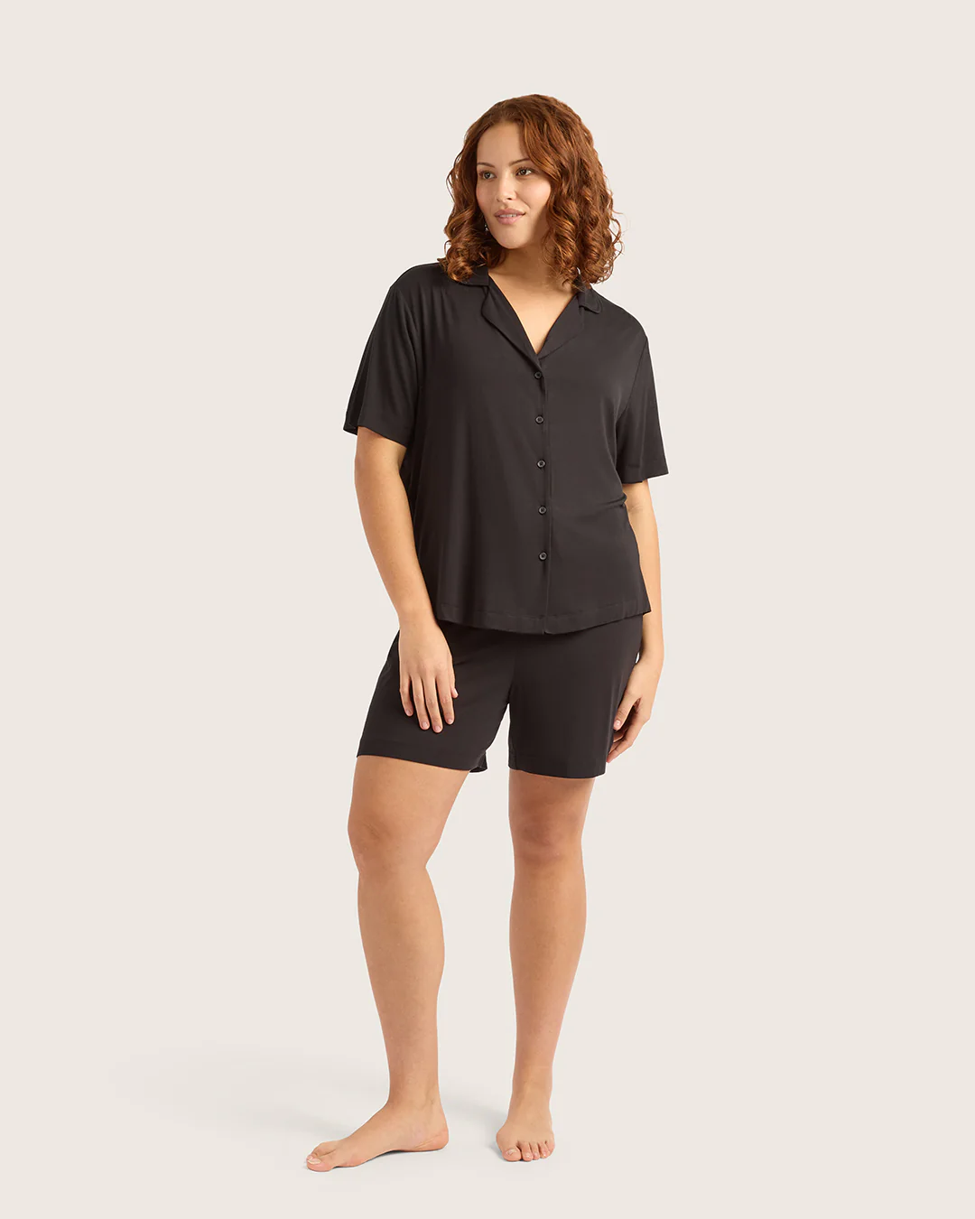 Goodnight Short Sleeve Sleep Shirt - Black - Image 18