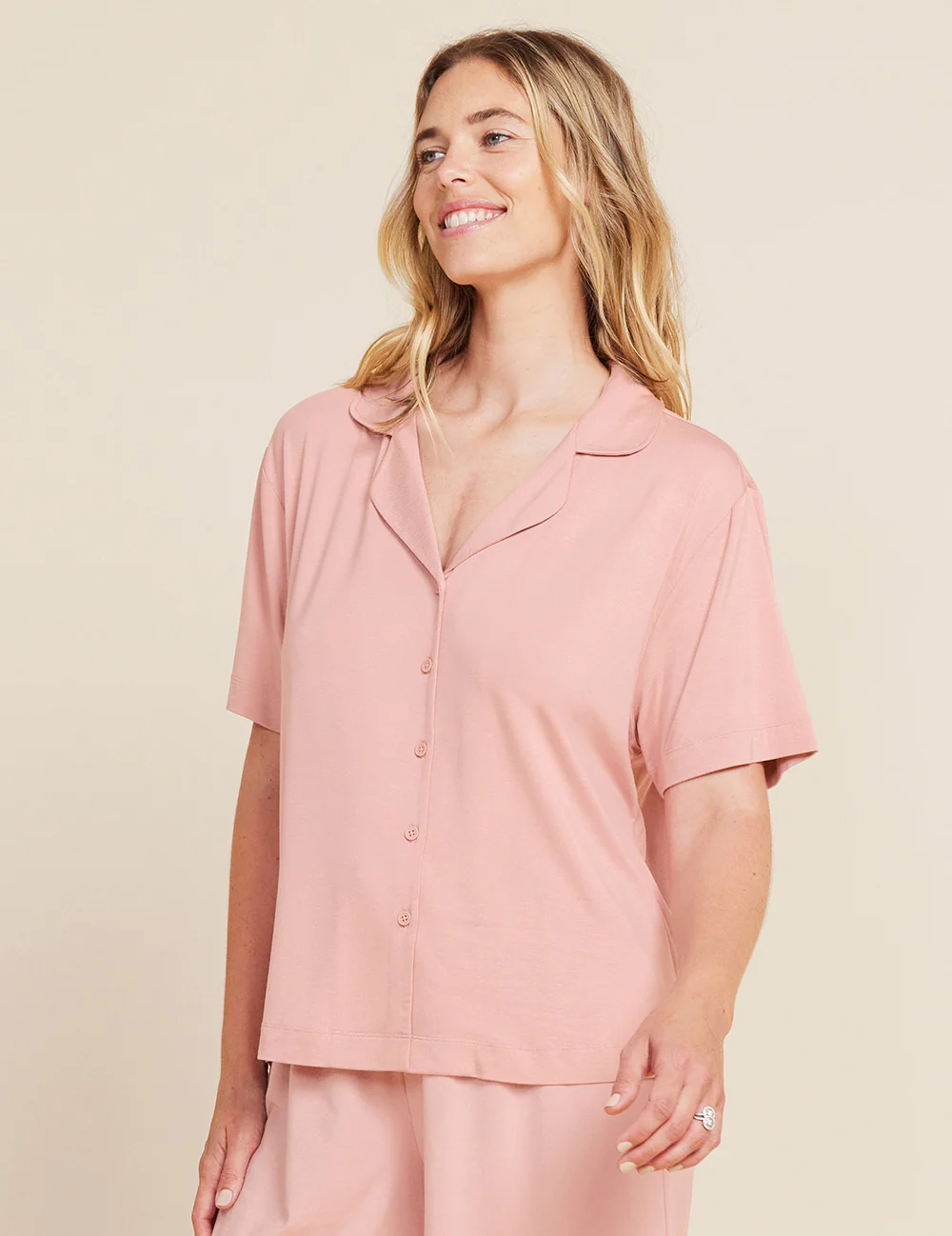 Goodnight Short Sleeve Sleep Shirt - Dusty Pink - Image 6