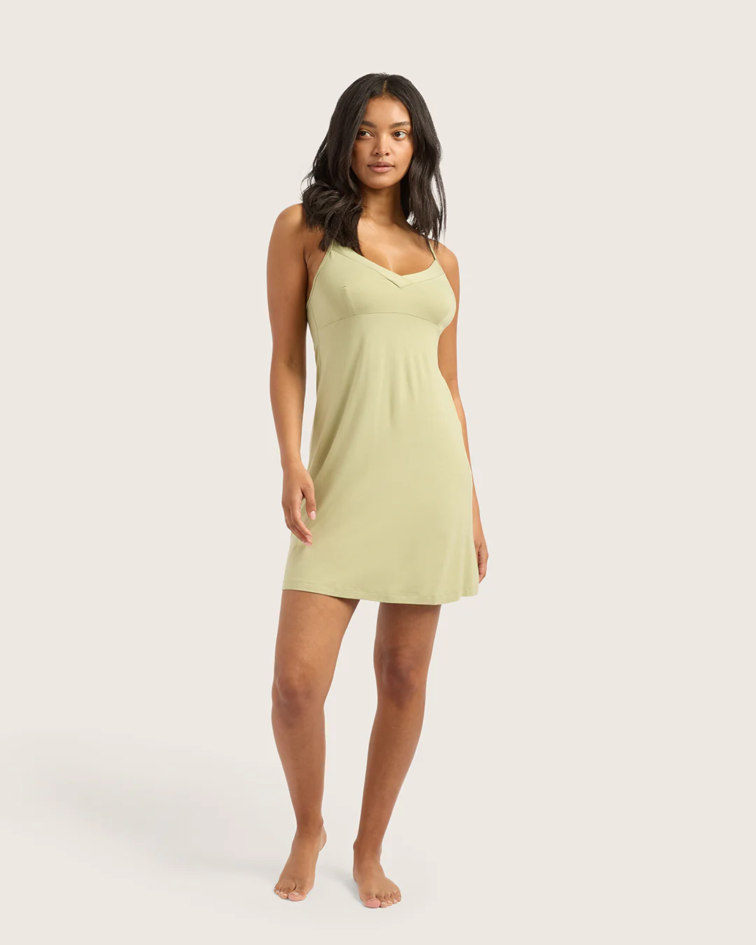 Goodnight Slip Sleep Dress - Sage - Image 2