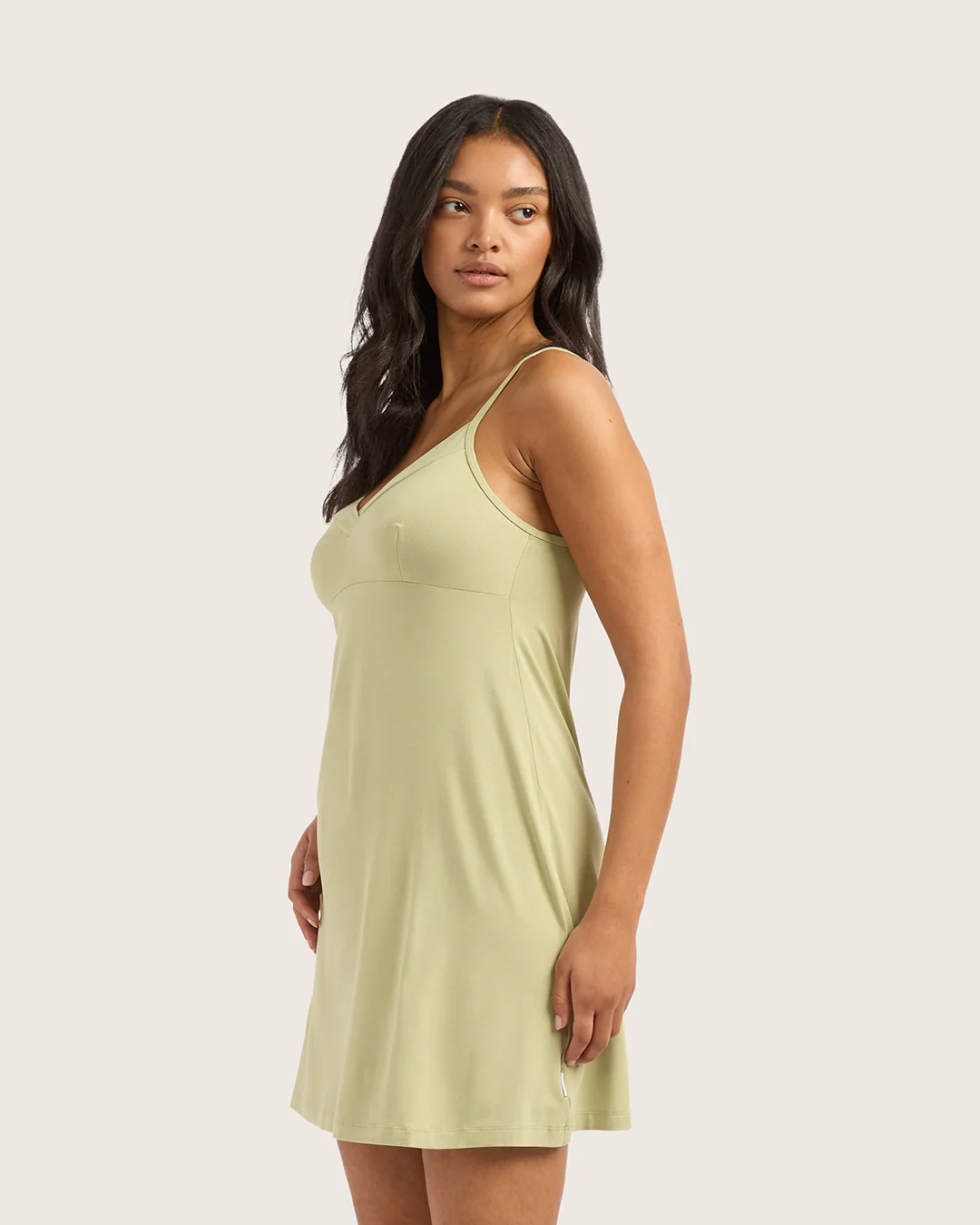 Goodnight Slip Sleep Dress - Sage - Image 3