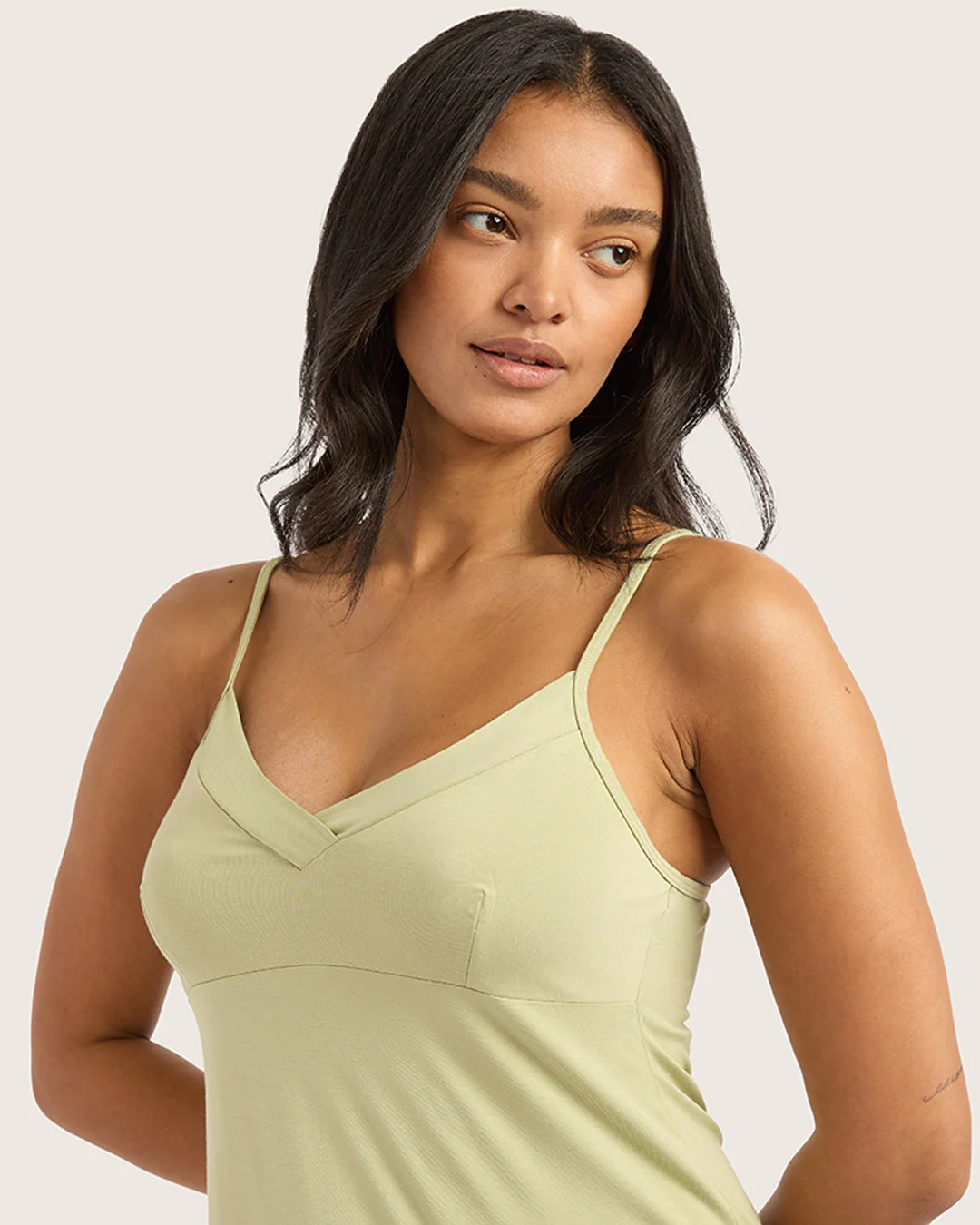 Goodnight Slip Sleep Dress - Sage - Image 5
