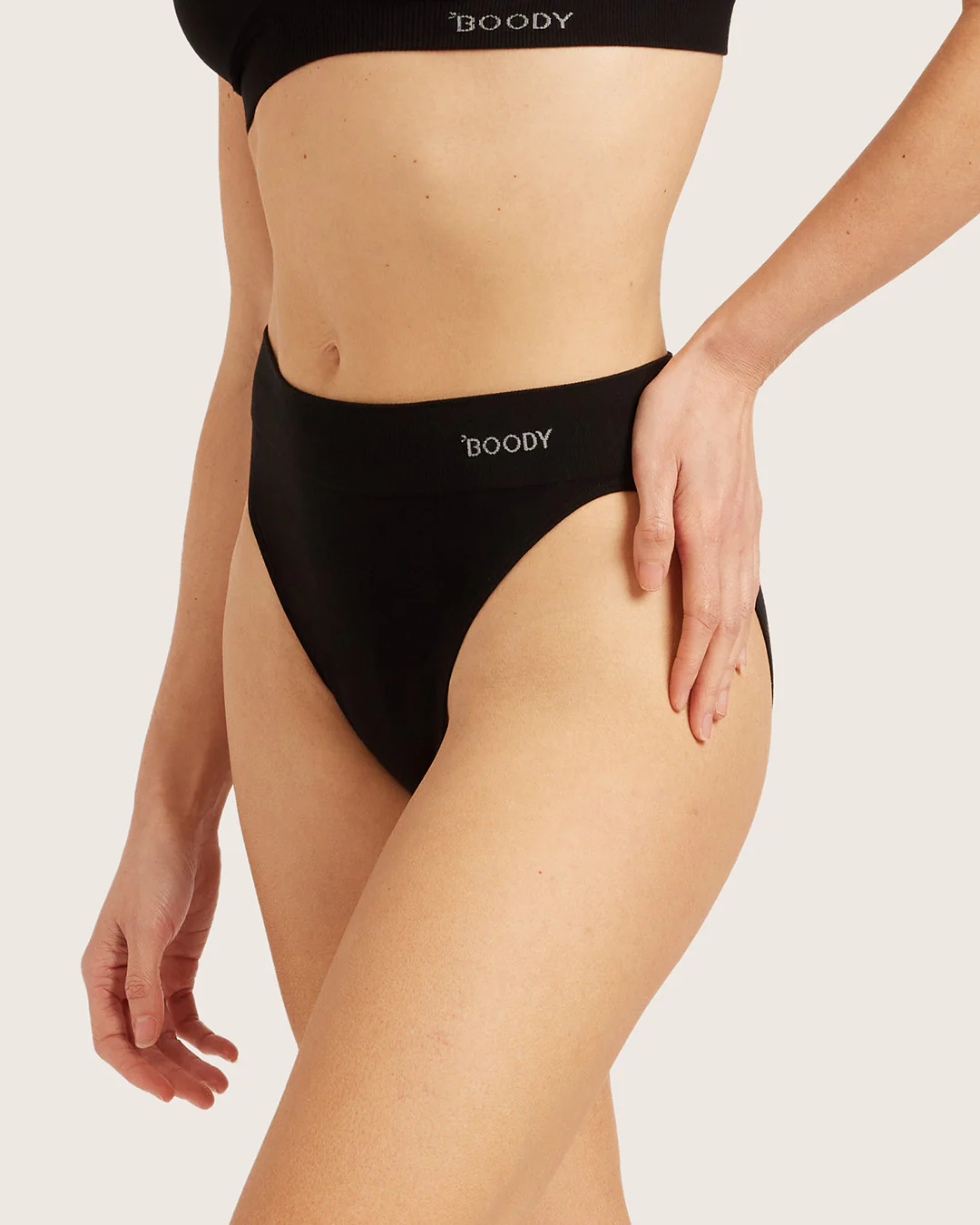 High Cut Full Briefs - Black - Image 4