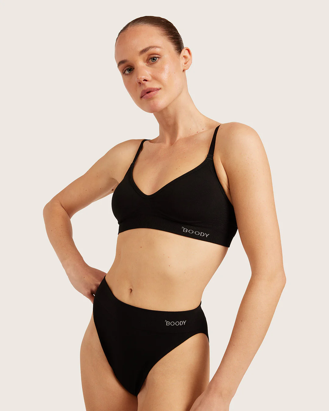 High Cut Full Briefs - Black - Image 5