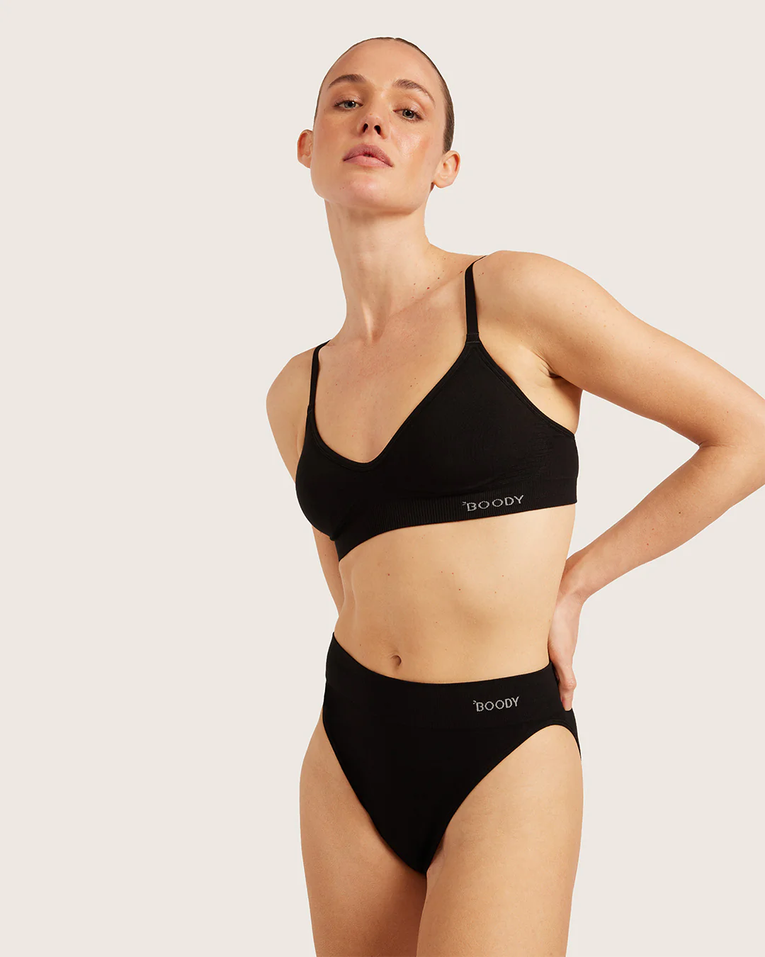 High Cut Full Briefs - Black - Image 7