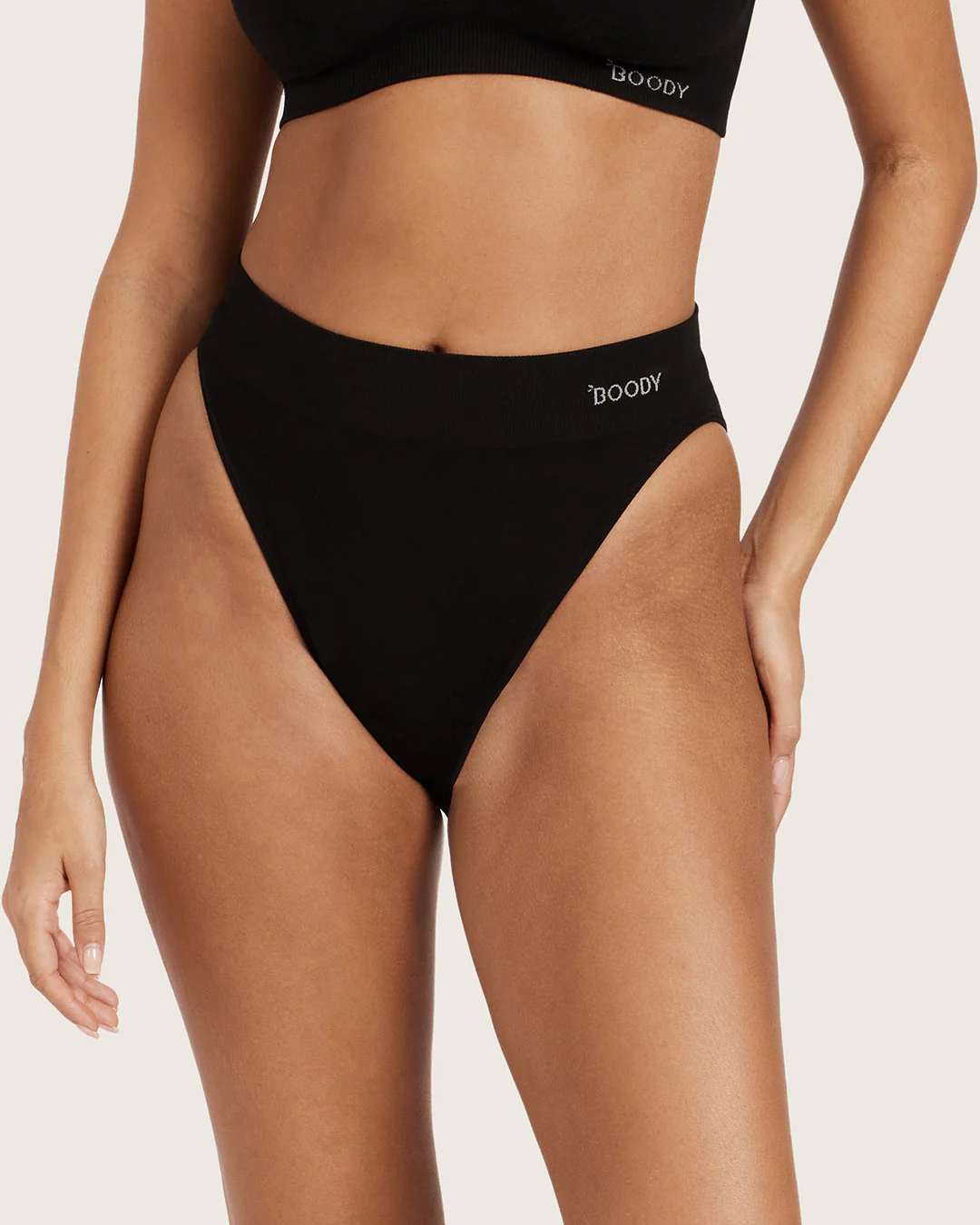 High Cut Full Briefs - Black - Image 8