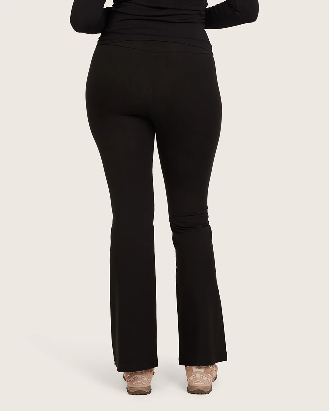 High Waist Flare Pants - Regular  - Black - Image 10