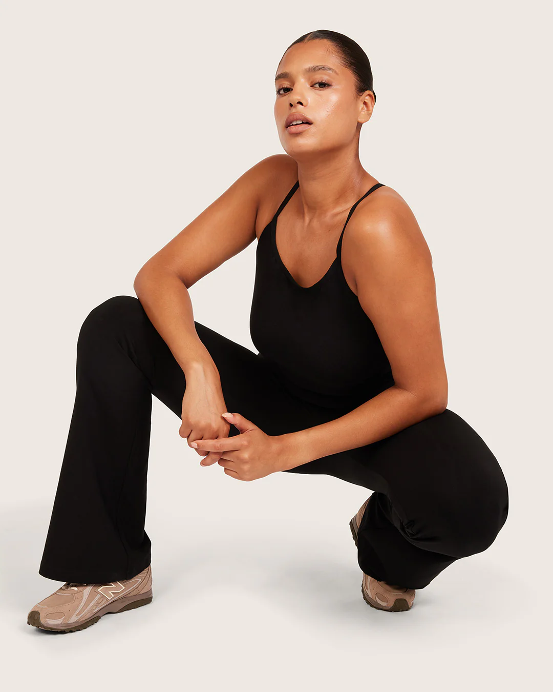 High Waist Flare Pants - Regular  - Black - Image 15