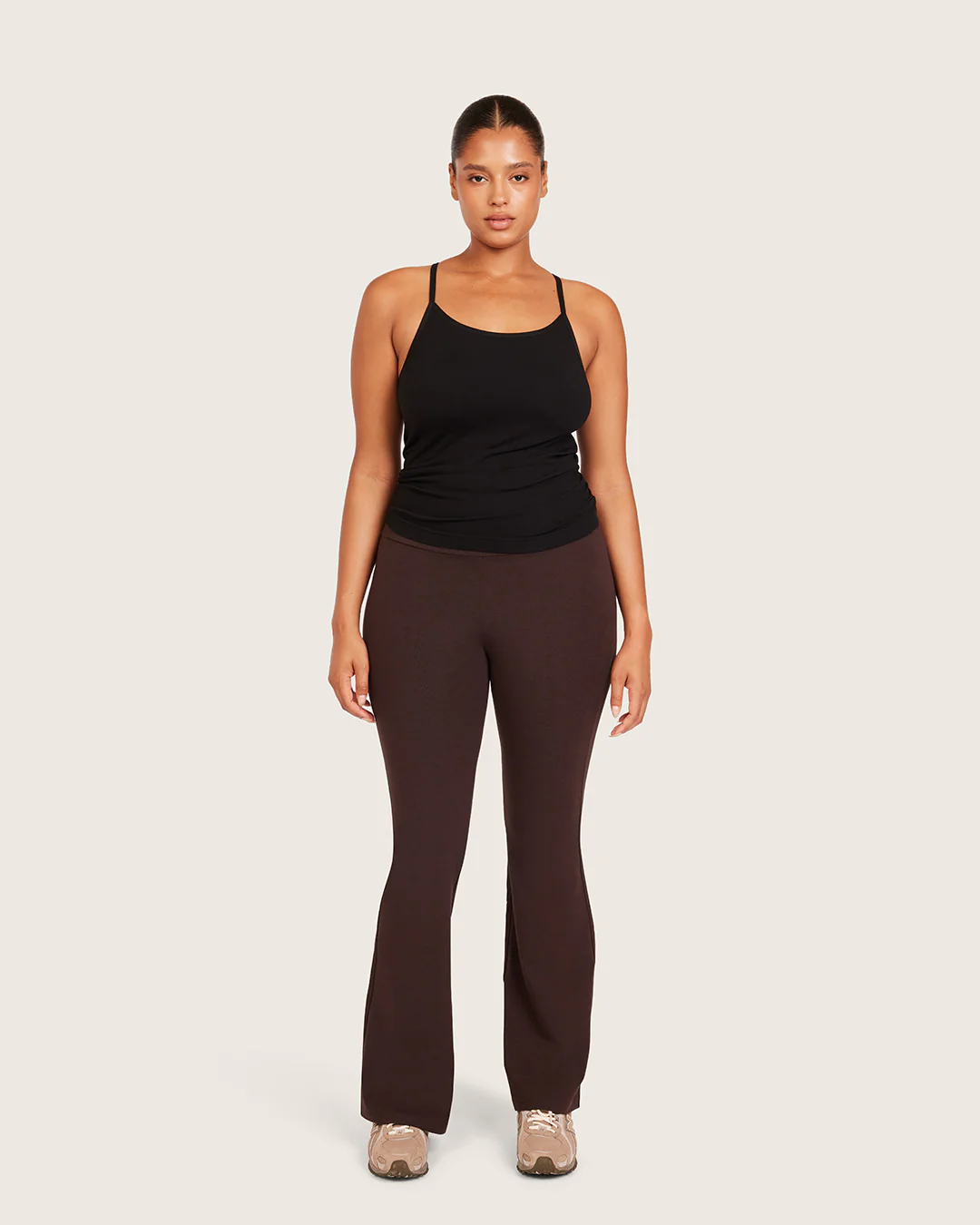High Waist Flare Pants - Regular - Carob - Image 10