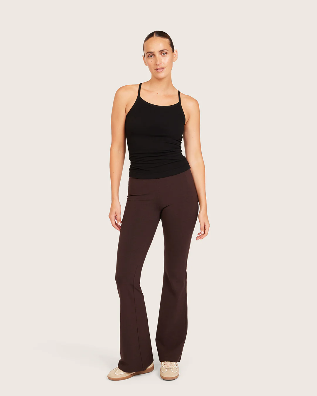 High Waist Flare Pants - Regular - Carob - Image 5