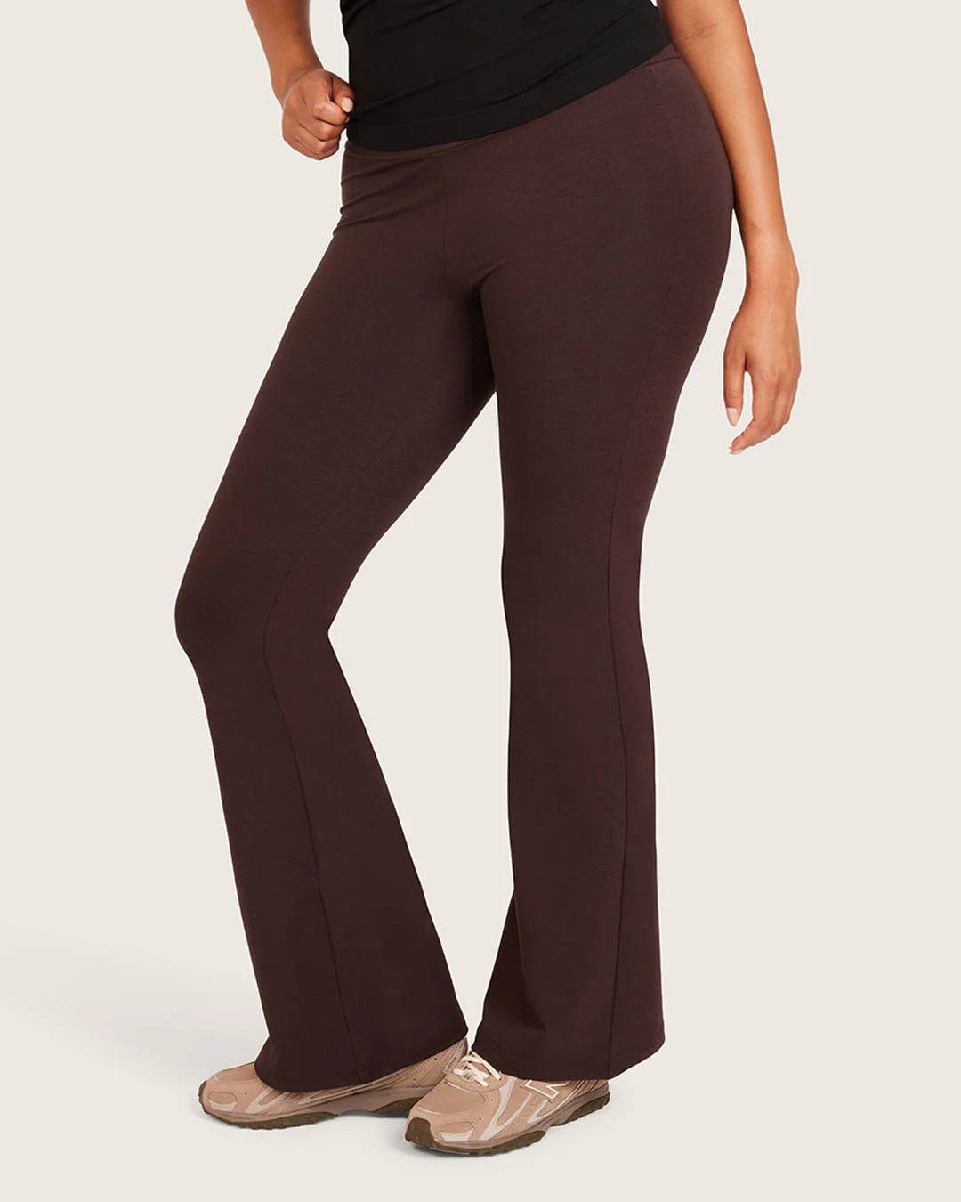 High Waist Flare Pants - Regular - Carob - Image 9