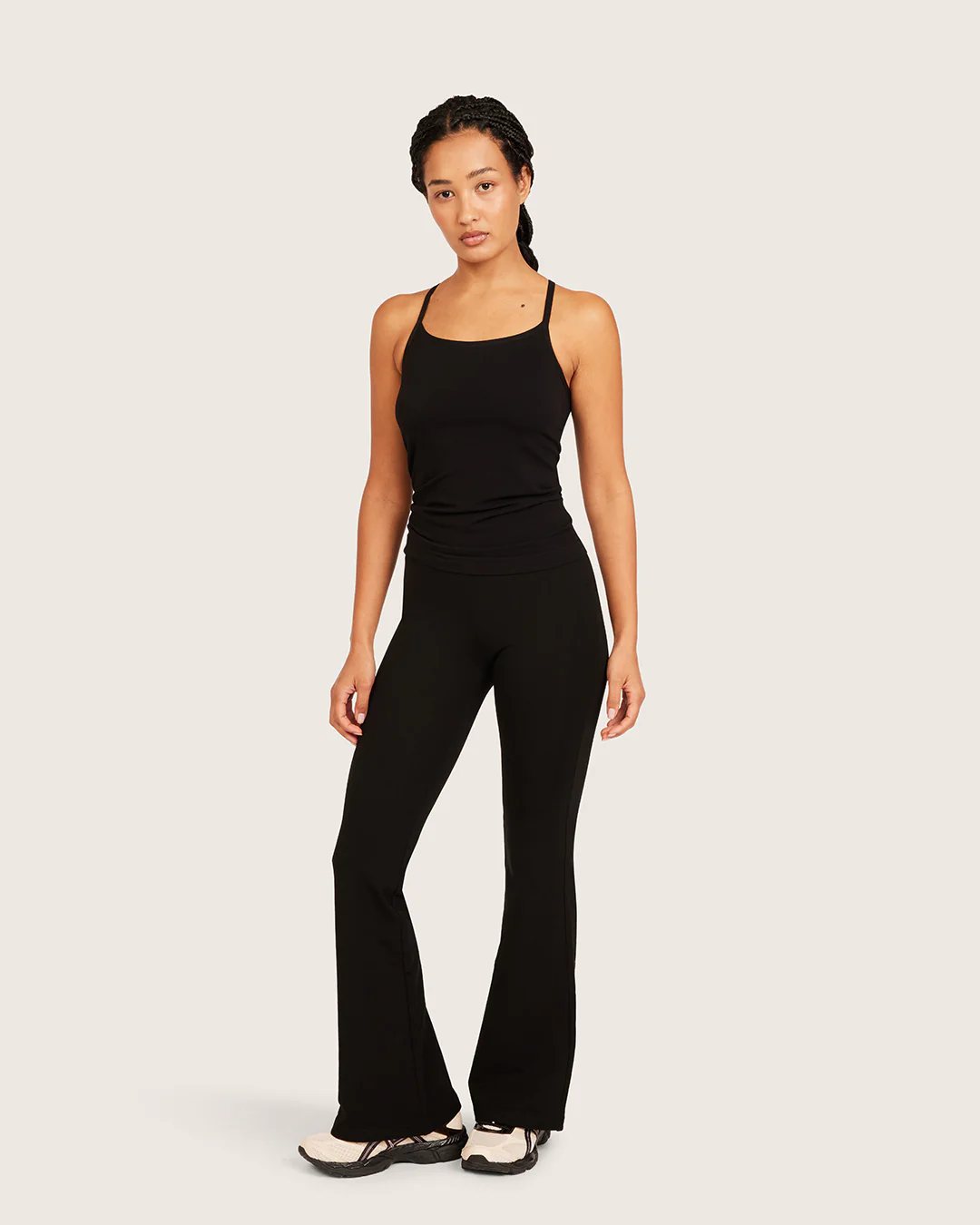 High Waist Flare Pants - Short - Black - Image 4