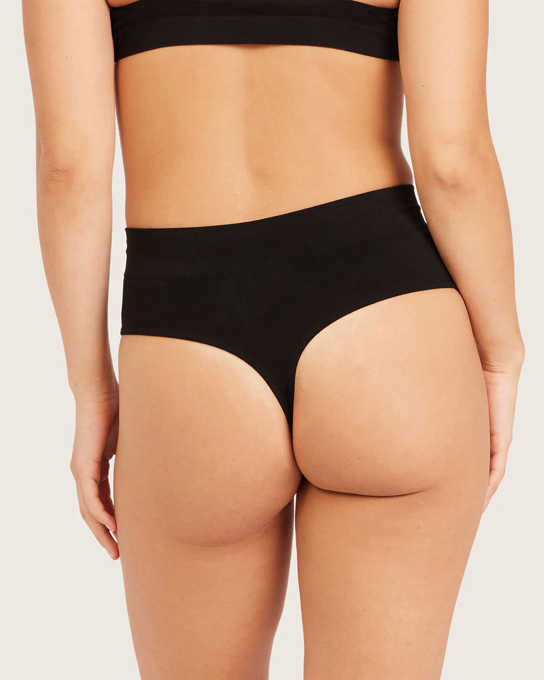 High Waist G-String - Black - Image 8