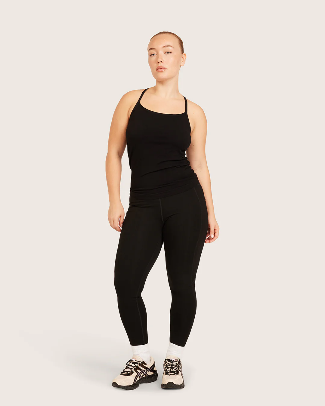 High Waist Leggings with Pocket - Black - Image 19