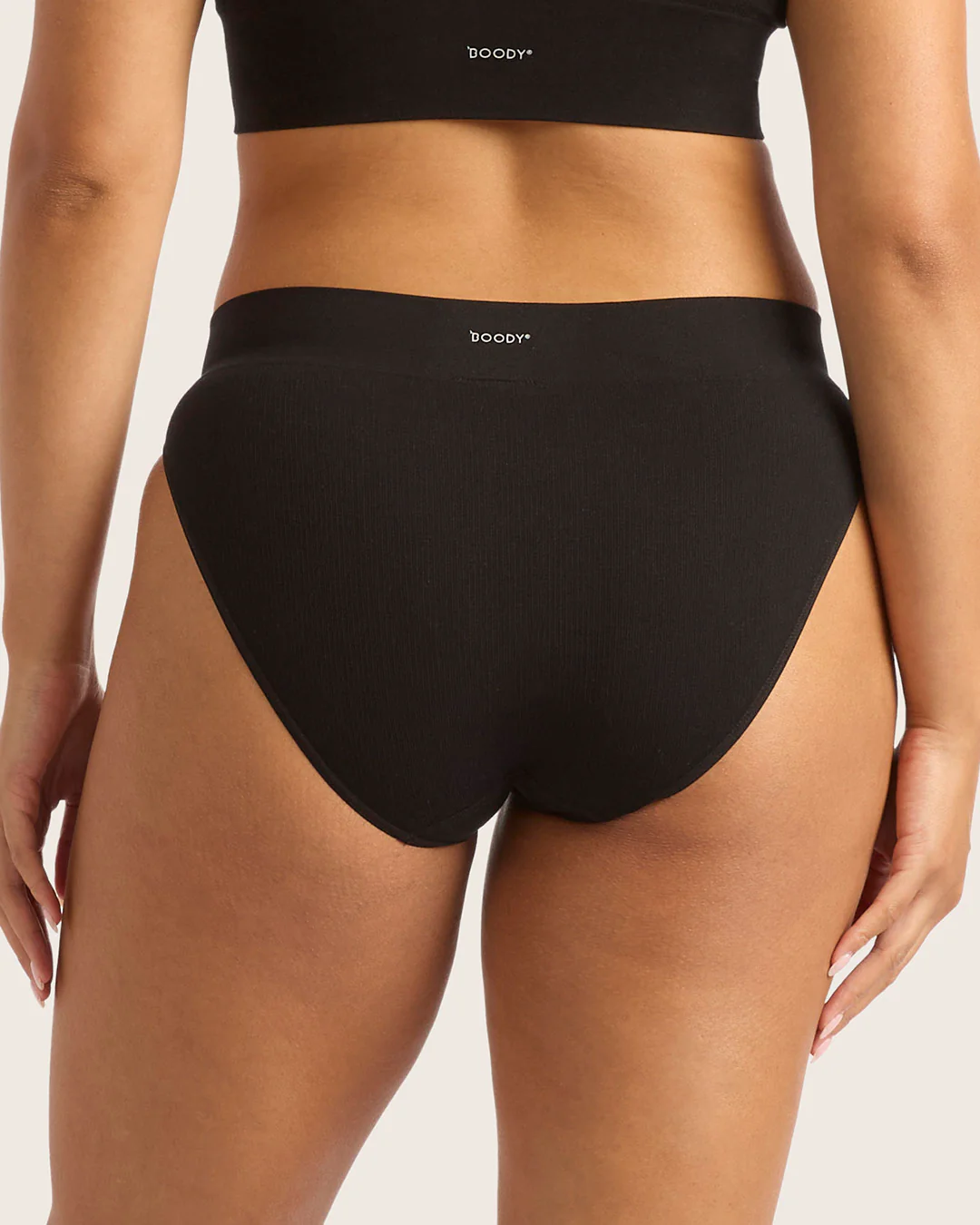 LYOLYTE Ribbed High Leg Briefs - Black - Image 2