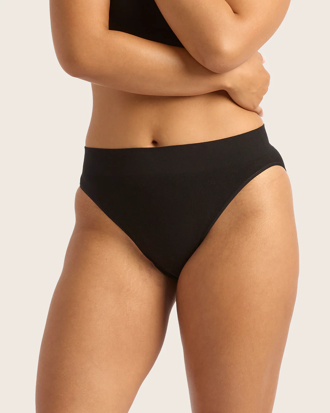 LYOLYTE Ribbed High Leg Briefs - Black - Image 3