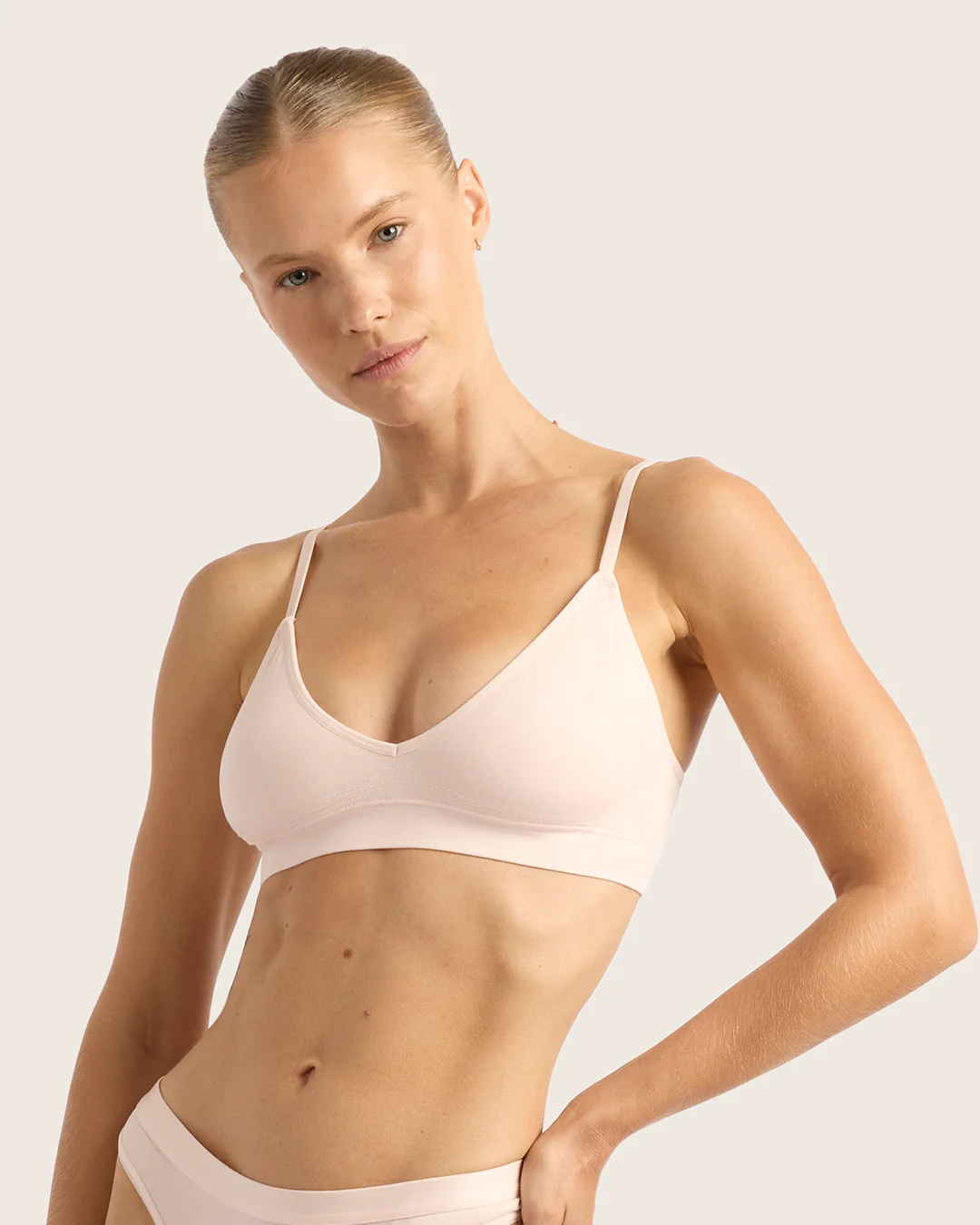 LYOLYTE Triangle Bralette - Powder Pink - Image 3