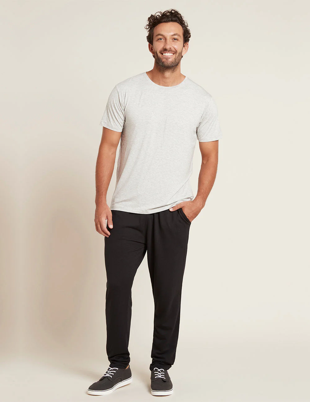 Men's Base Layer Crew Neck T-Shirt - Light Grey Marl - Image 12