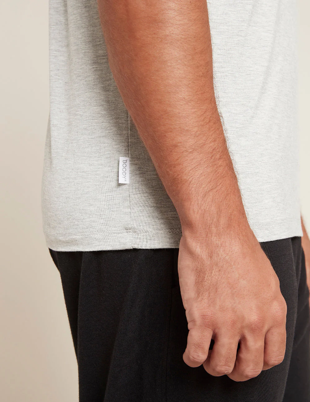 Men's Base Layer Crew Neck T-Shirt - Light Grey Marl - Image 9