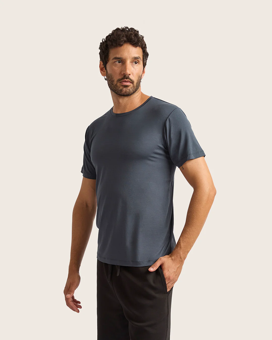 Men's Base Layer Crew Neck T-Shirt - Storm - Image 5