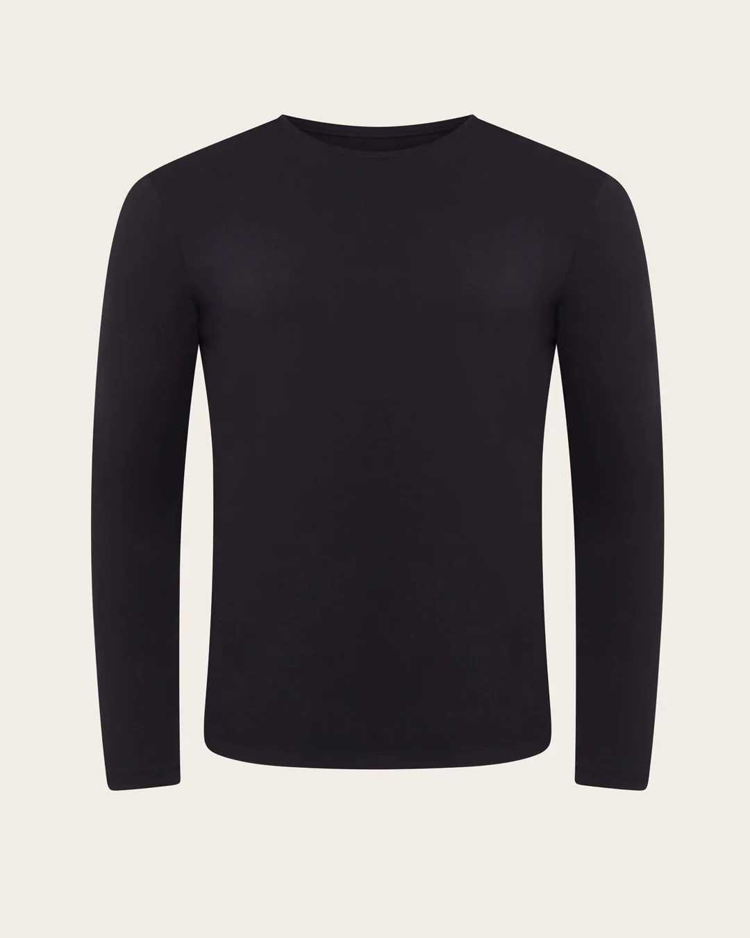 Men's Base Layer Long Sleeve Crew Neck T-Shirt - Black - Image 7
