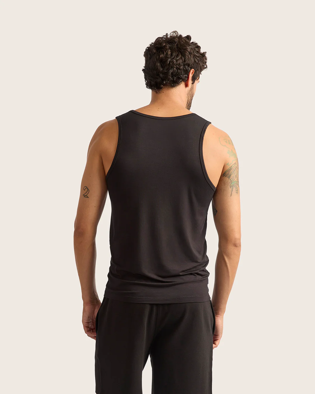 Men's Base Layer Tank Top - Black - Image 2