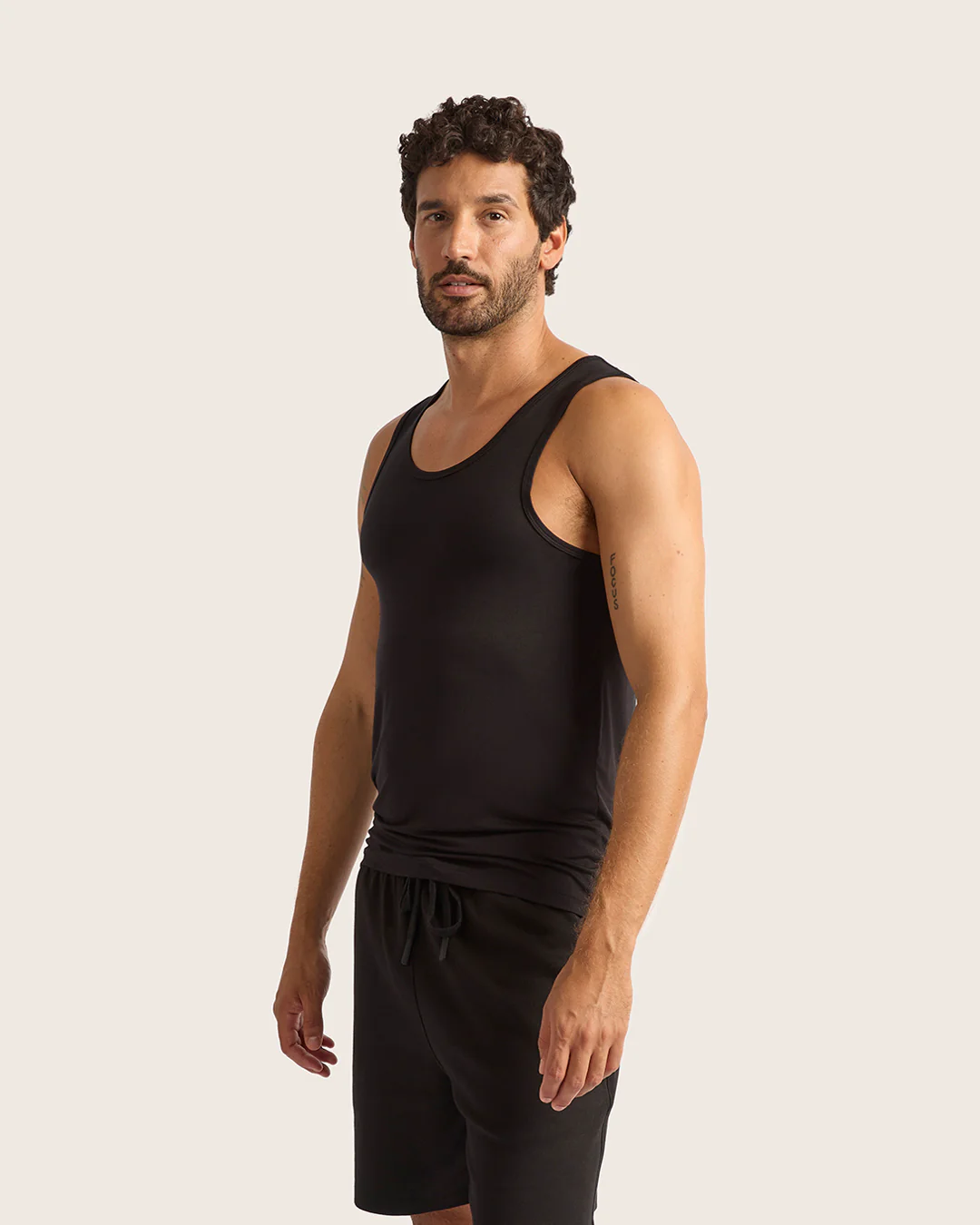 Men's Base Layer Tank Top - Black - Image 3