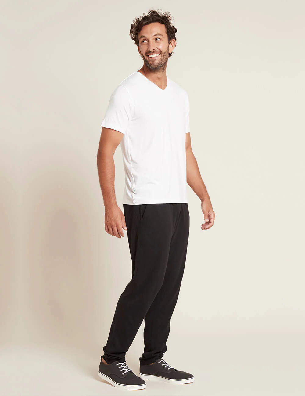 Men's Base Layer V-Neck T-Shirt - White - Image 12