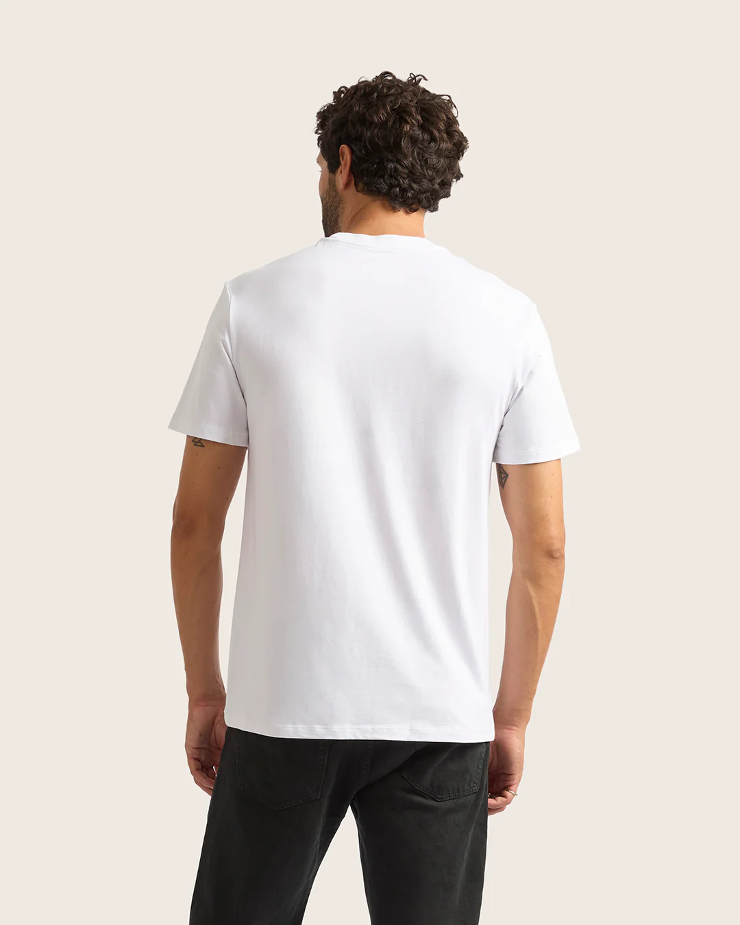 Men's Classic Crew Neck T-Shirt - White - Image 4